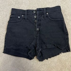 Madewell High Rise Black Mom Shorts Size 26